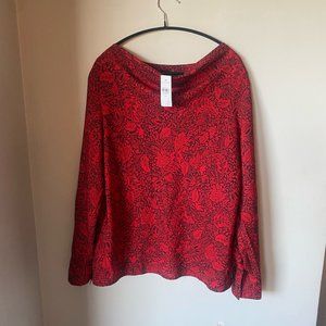 Ann Taylor: TAGS ON: Floral Cowl Boatneck Top